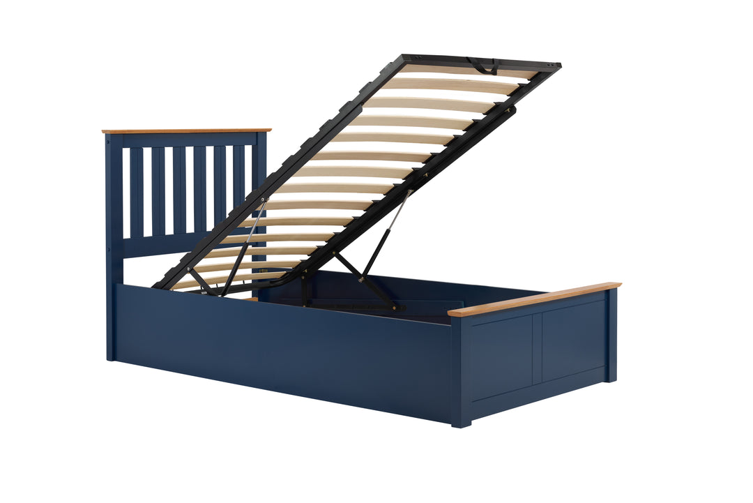 Phoenix Wooden Ottoman Bed with Ample Storage in Multiple Finishes