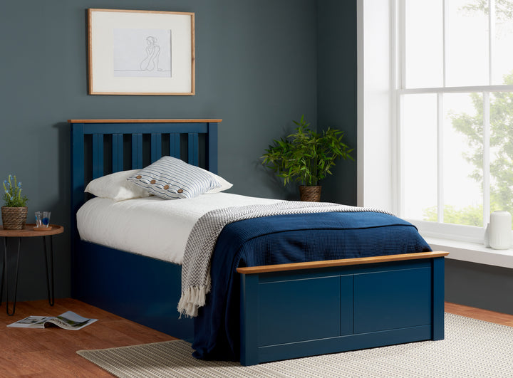 Phoenix Wooden Ottoman Bed with Ample Storage in Multiple Finishes