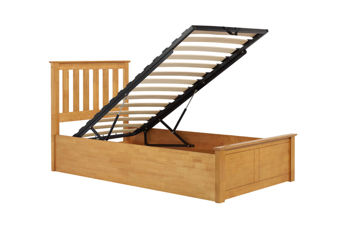 Phoenix Wooden Ottoman Bed with Ample Storage in Multiple Finishes