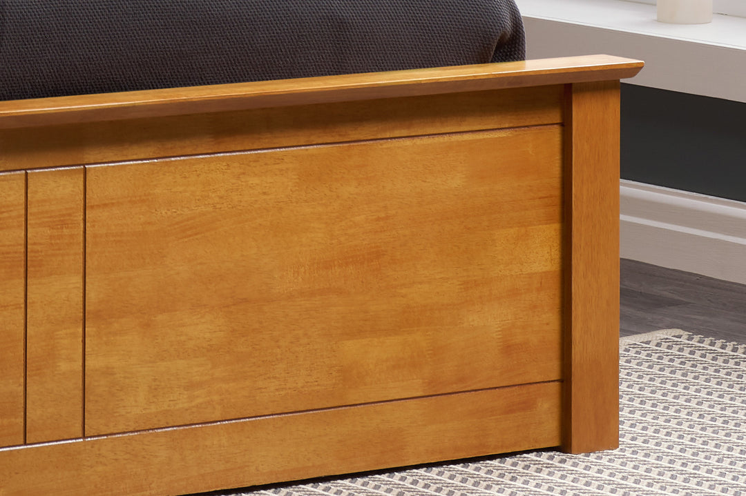 Phoenix Wooden Ottoman Bed with Ample Storage in Multiple Finishes