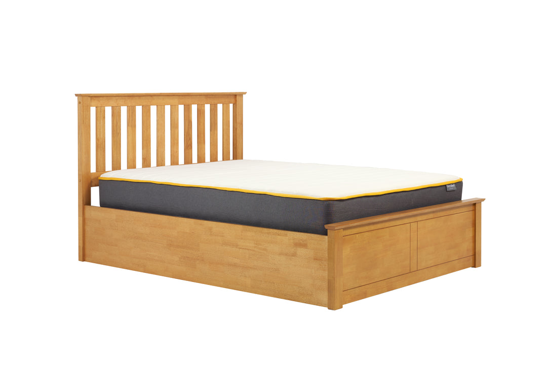 Phoenix Wooden Ottoman Bed with Ample Storage in Multiple Finishes