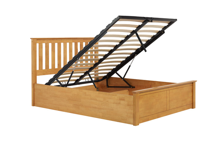 Phoenix Wooden Ottoman Bed with Ample Storage in Multiple Finishes
