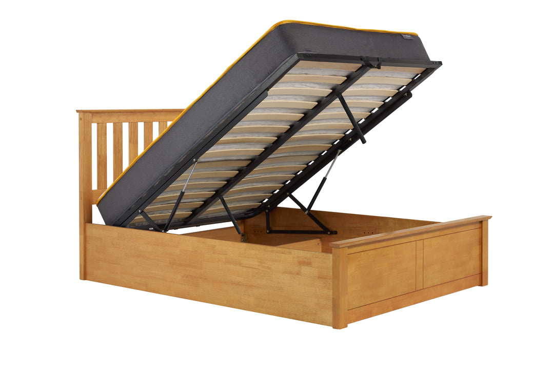 Phoenix Wooden Ottoman Bed with Ample Storage in Multiple Finishes