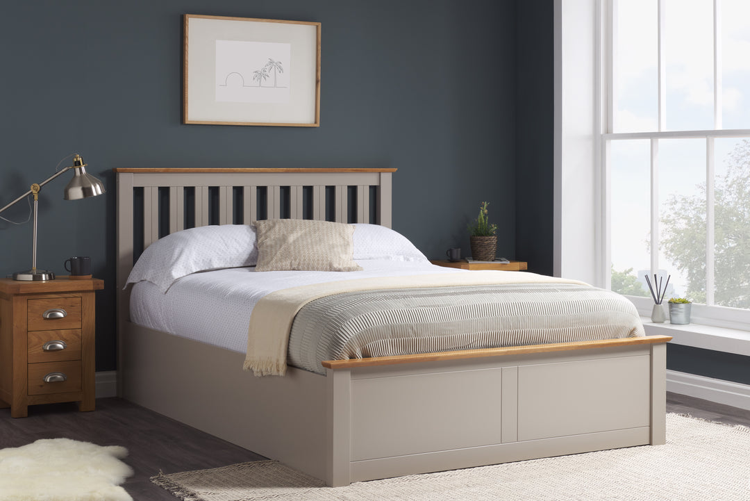 Phoenix Wooden Ottoman Bed with Ample Storage in Multiple Finishes