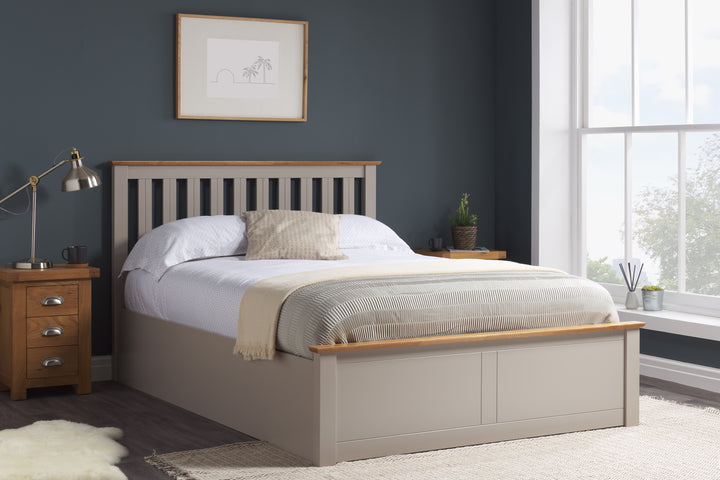 Phoenix Wooden Ottoman Bed with Ample Storage in Multiple Finishes