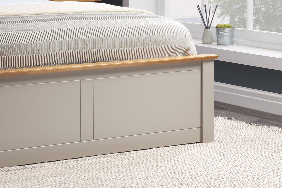 Phoenix Wooden Ottoman Bed with Ample Storage in Multiple Finishes