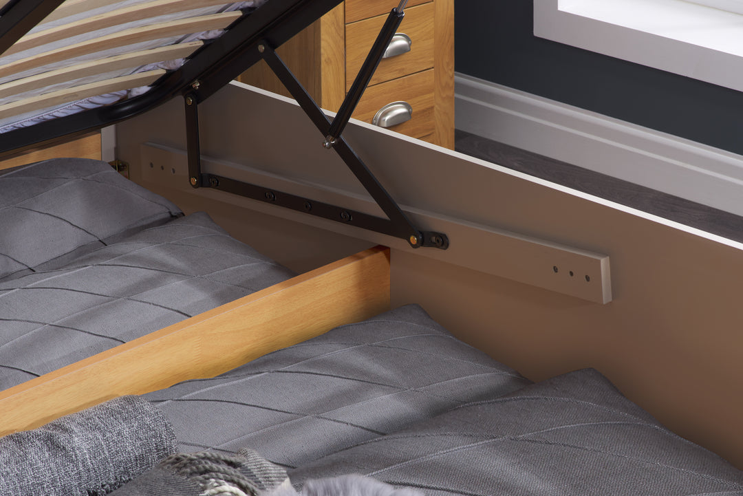 Phoenix Wooden Ottoman Bed with Ample Storage in Multiple Finishes