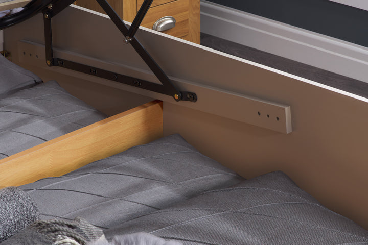 Phoenix Wooden Ottoman Bed with Ample Storage in Multiple Finishes