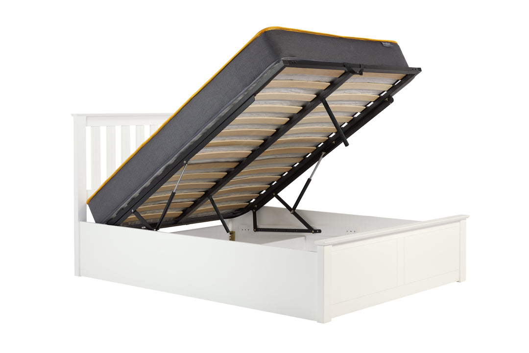 Phoenix Wooden Ottoman Bed with Ample Storage in Multiple Finishes