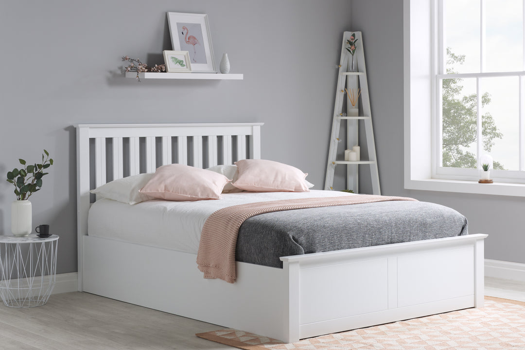 Phoenix Wooden Ottoman Bed with Ample Storage in Multiple Finishes