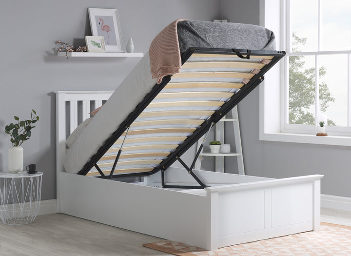 Phoenix Wooden Ottoman Bed with Ample Storage in Multiple Finishes