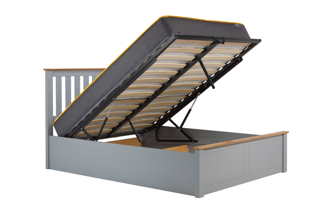 Phoenix Wooden Ottoman Bed with Ample Storage in Multiple Finishes