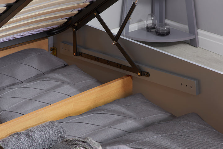 Phoenix Wooden Ottoman Bed with Ample Storage in Multiple Finishes