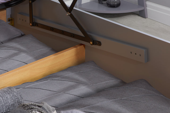 Phoenix Wooden Ottoman Bed with Ample Storage in Multiple Finishes
