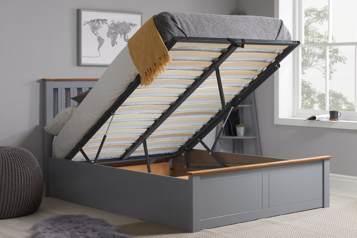 Phoenix Wooden Ottoman Bed with Ample Storage in Multiple Finishes