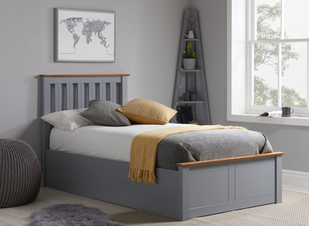 Phoenix Wooden Ottoman Bed with Ample Storage in Multiple Finishes
