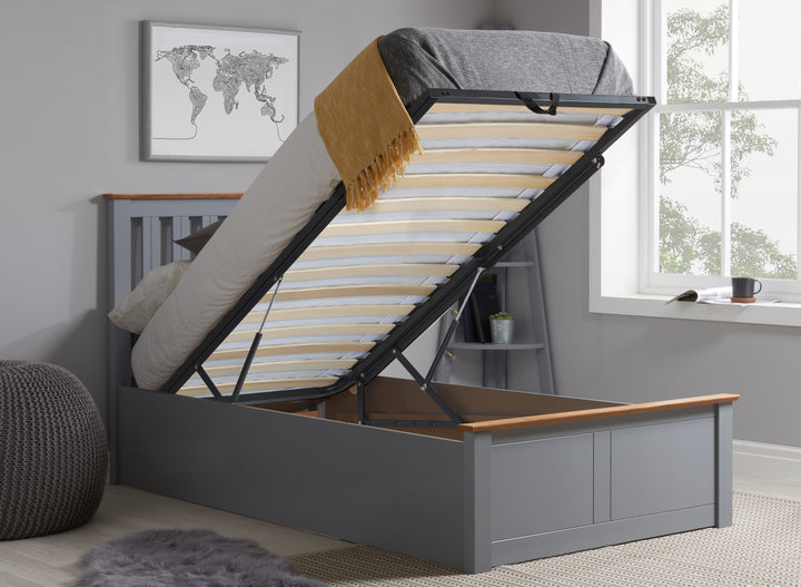Phoenix Wooden Ottoman Bed with Ample Storage in Multiple Finishes
