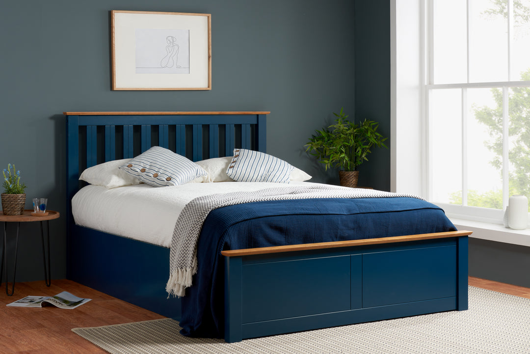 Phoenix Wooden Ottoman Bed with Ample Storage in Multiple Finishes