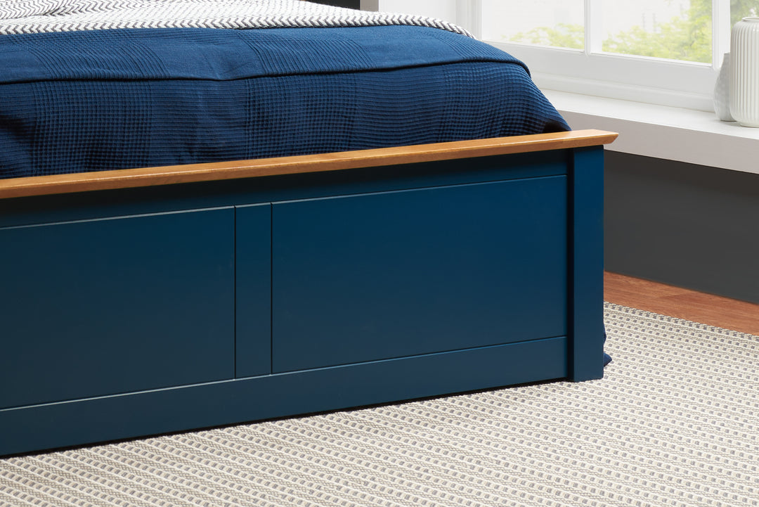 Phoenix Wooden Ottoman Bed with Ample Storage in Multiple Finishes