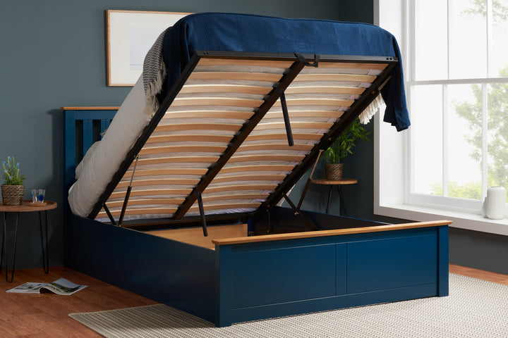 Phoenix Wooden Ottoman Bed with Ample Storage in Multiple Finishes