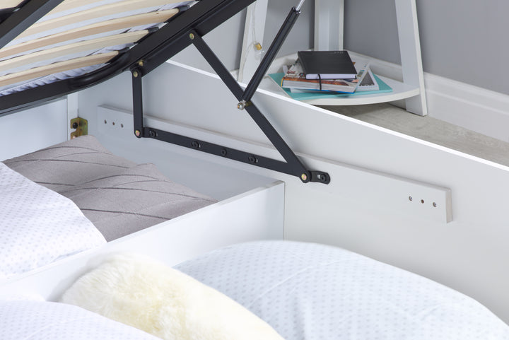 Phoenix Wooden Ottoman Bed with Ample Storage in Multiple Finishes