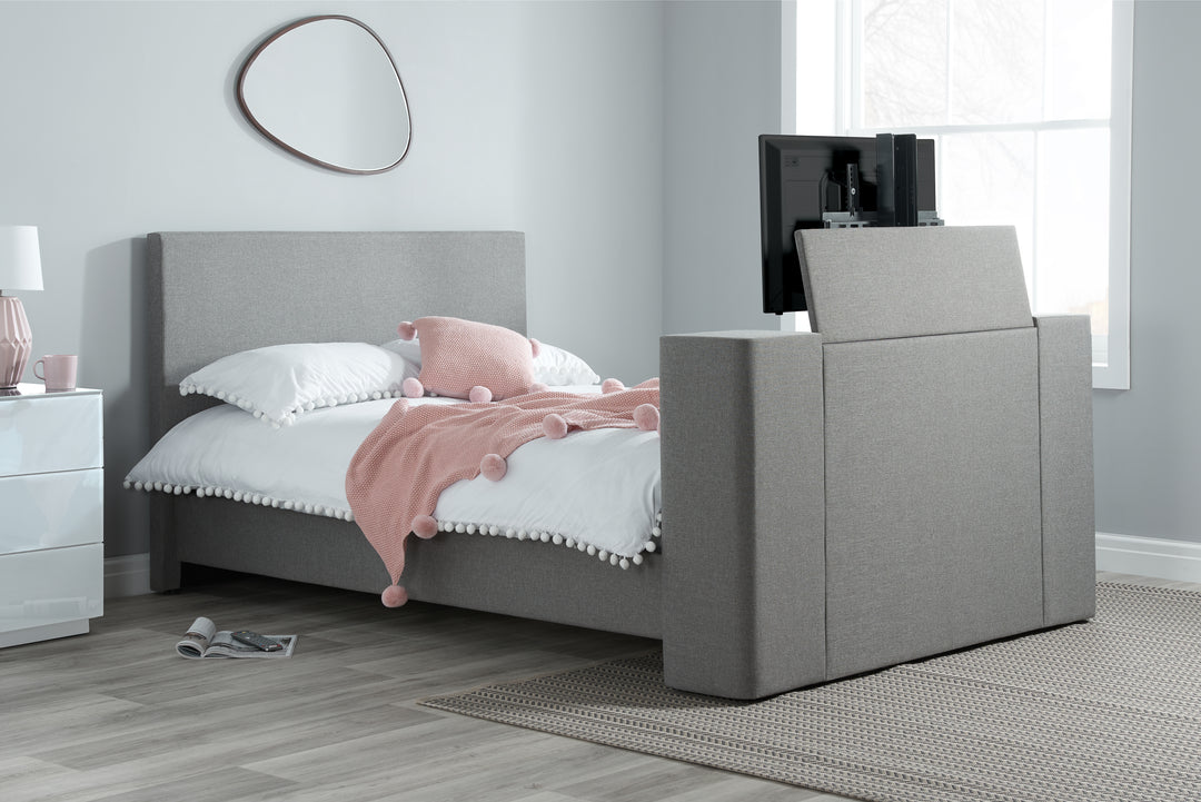 Plaza Luxury TV Bed with Remote Controlled Lift for Ultimate Comfort