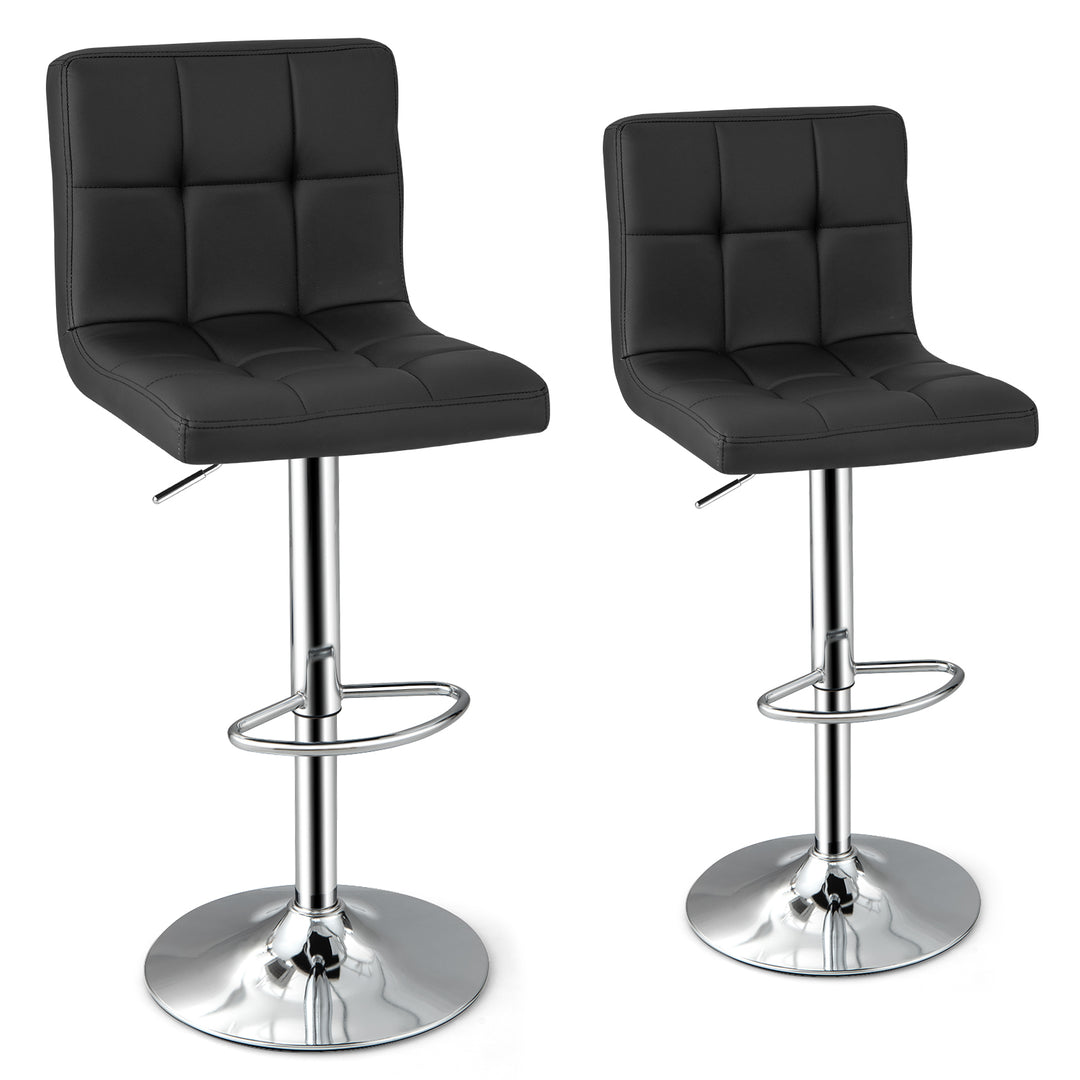 PU Leather Bar Chairs with Adjustable Height for Kitchen Island and Pub - TidySpaces