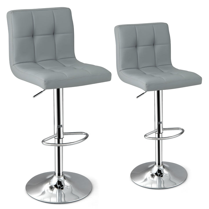 PU Leather Bar Chairs with Adjustable Height for Kitchen Island and Pub - TidySpaces