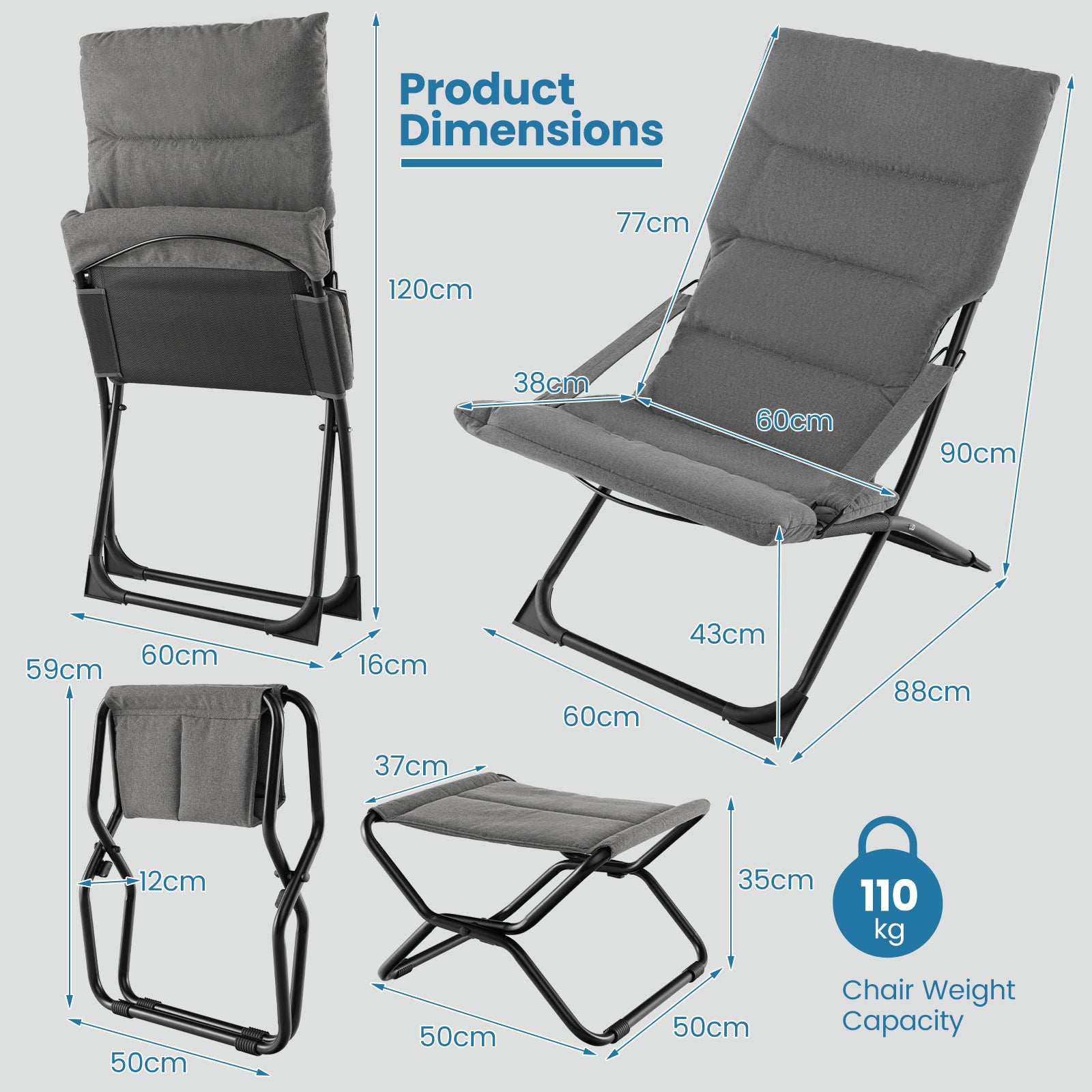 Grey sling chair hotsell