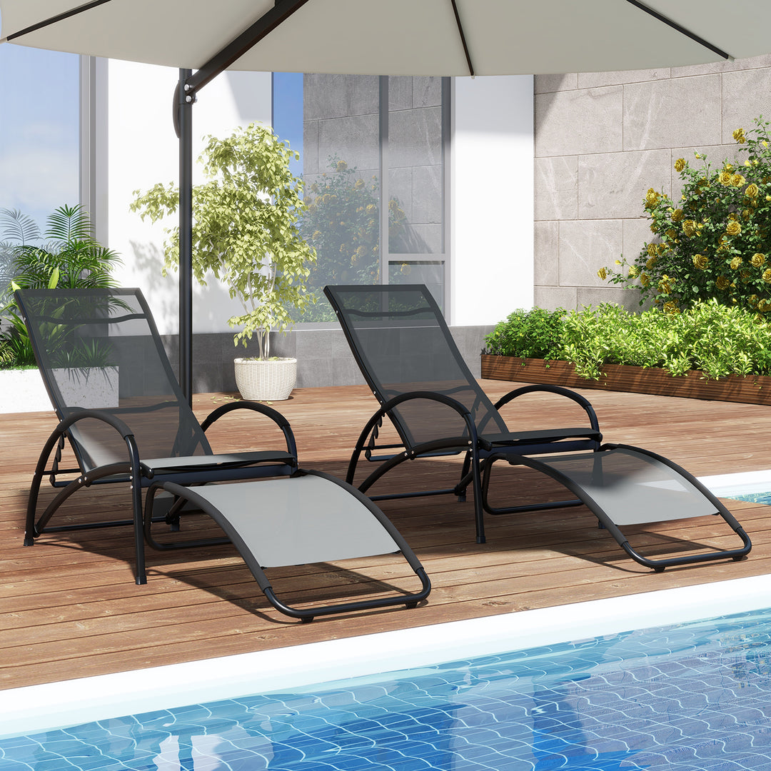 2 in 1 Outdoor Lounge Chair with 20° Rocking Angle