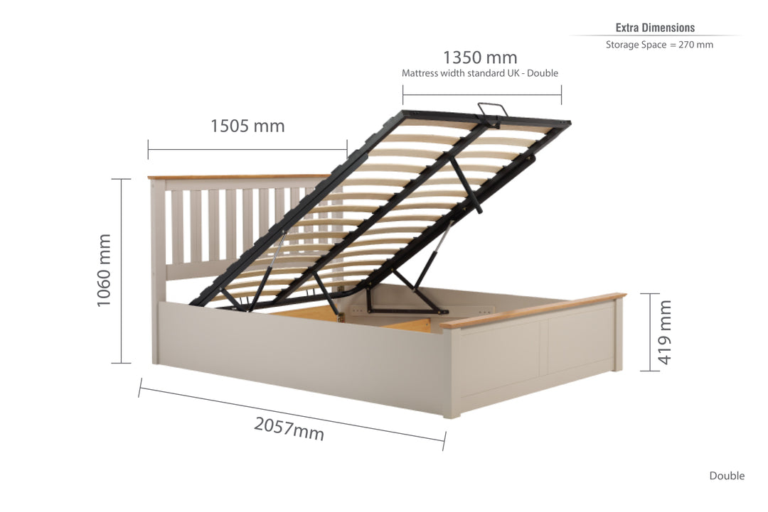 Phoenix Wooden Ottoman Bed with Ample Storage in Multiple Finishes