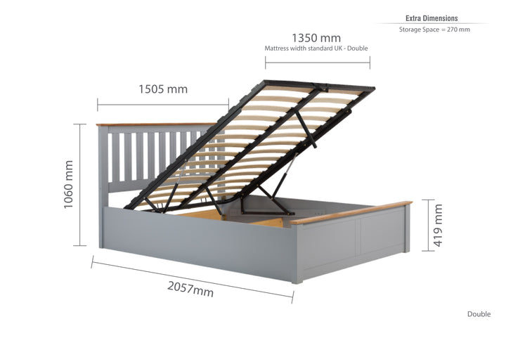Phoenix Wooden Ottoman Bed with Ample Storage in Multiple Finishes