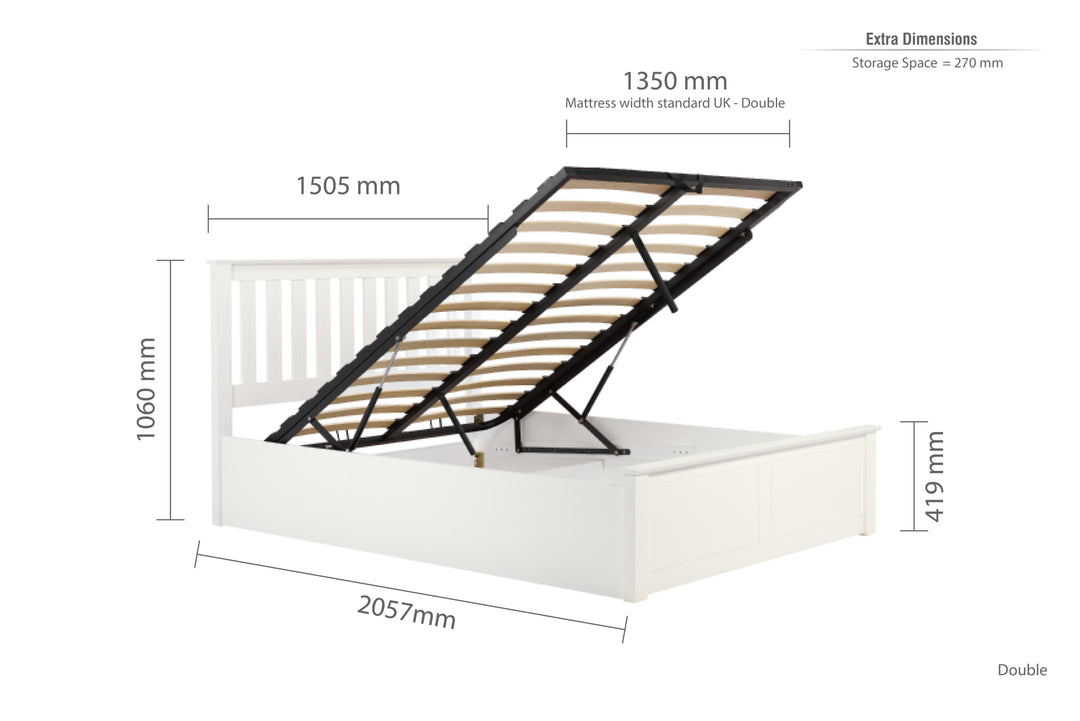 Phoenix Wooden Ottoman Bed with Ample Storage in Multiple Finishes