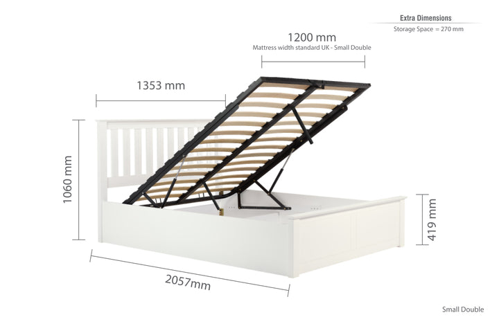 Phoenix Wooden Ottoman Bed with Ample Storage in Multiple Finishes