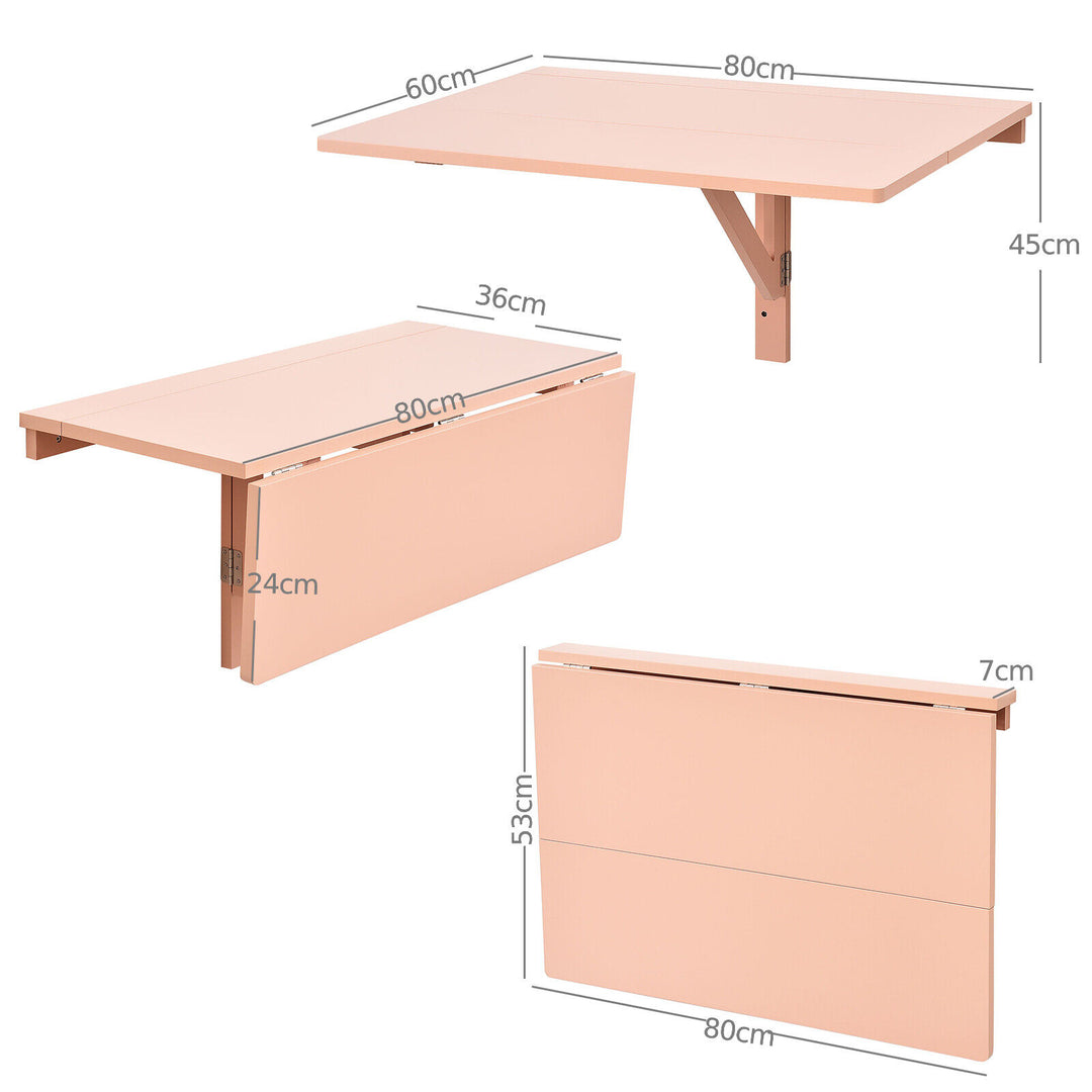 Wooden Folding Wall Mounted Drop Leaf Table - TidySpaces