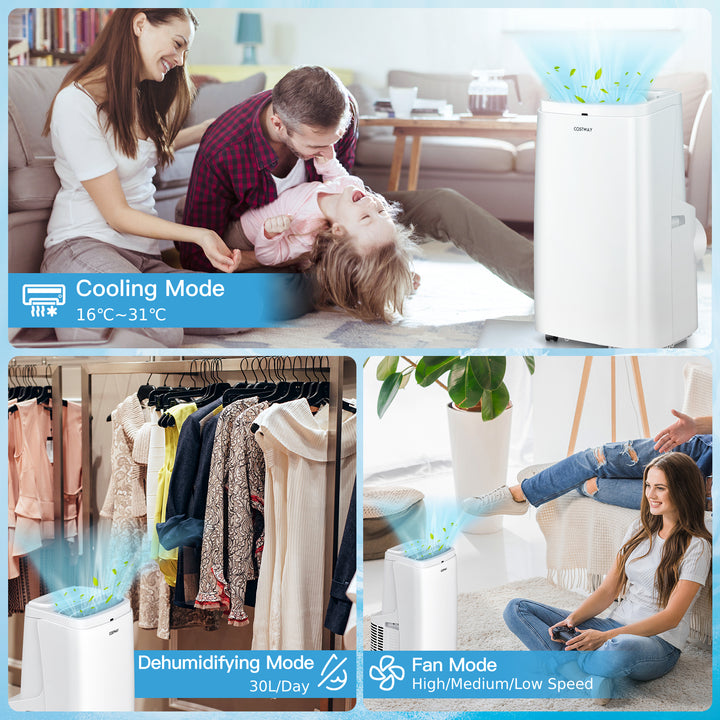 Portable Air Conditioner with Remote Control 9000/12000 BTU - TidySpaces