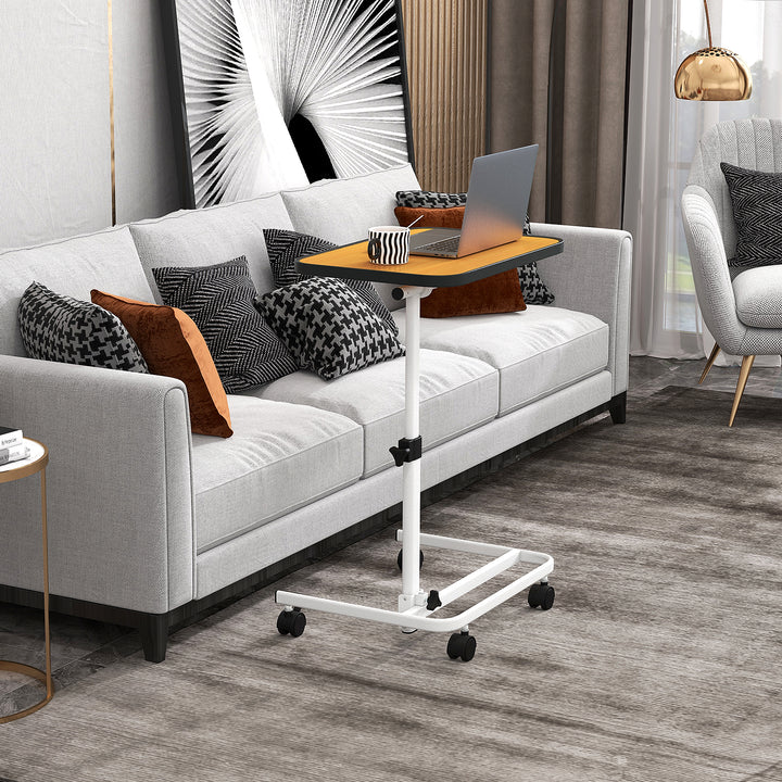 Portable Bedside Table with 9 Level Adjustable Height - TidySpaces