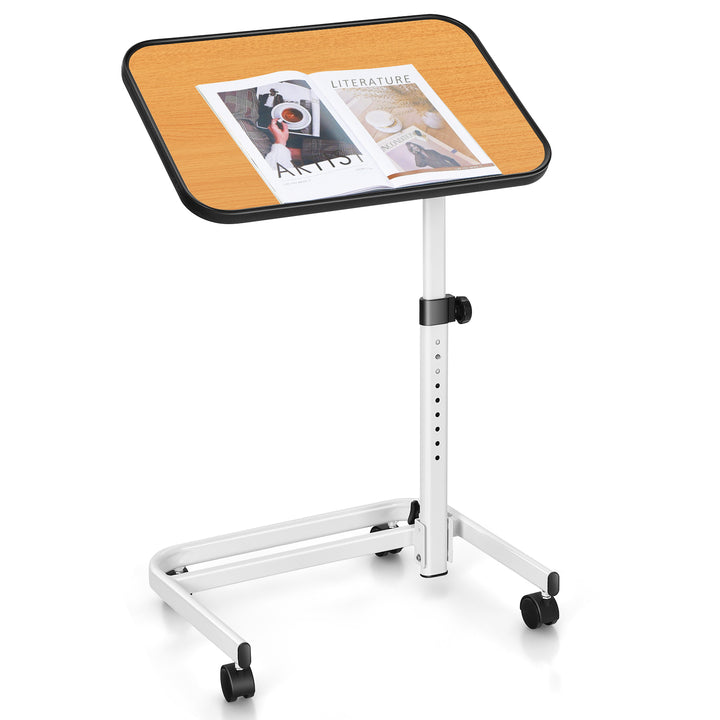 Portable Bedside Table with 9 Level Adjustable Height - TidySpaces