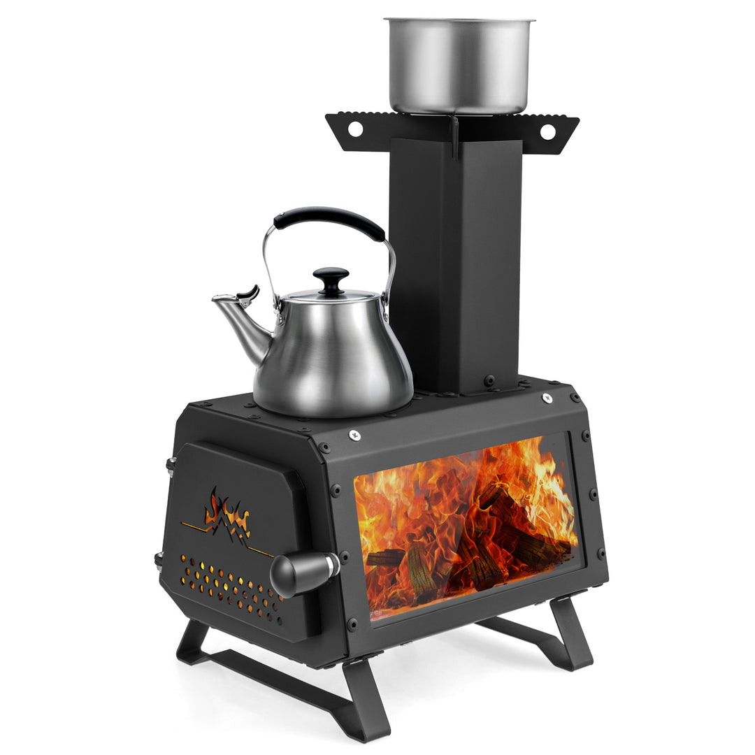 Portable Wood Burning Stove with 2 Cooking Positions - TidySpaces