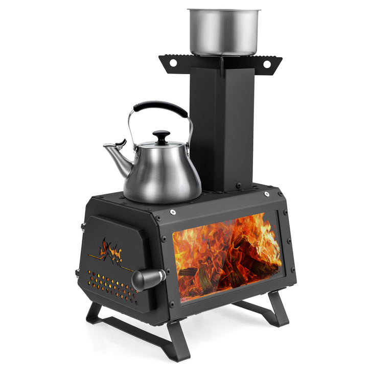 Portable Wood Burning Stove with 2 Cooking Positions - TidySpaces