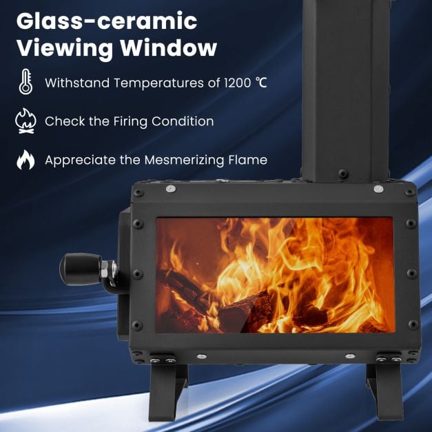 Portable Wood Burning Stove with 2 Cooking Positions - TidySpaces
