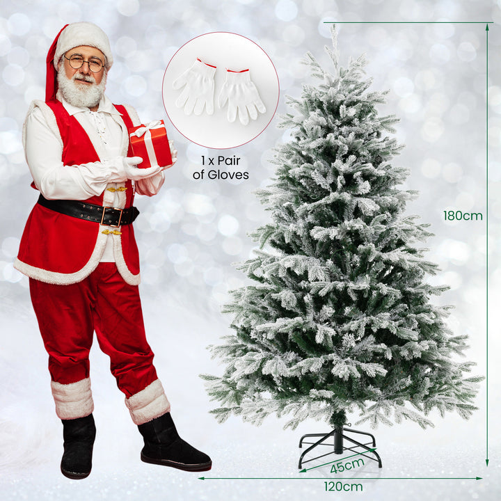 Pre-Lit Artificial Christmas Tree with PE PVC Branch Tips and Warm White LED Lights