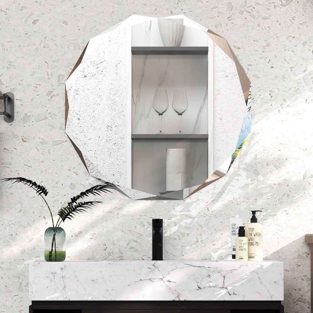Premium Silver Polished Frameless Wall Mount Mirror - TidySpaces