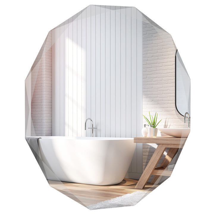 Premium Silver Polished Frameless Wall Mount Mirror - TidySpaces