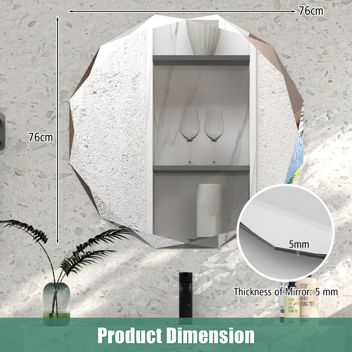 Premium Silver Polished Frameless Wall Mount Mirror - TidySpaces