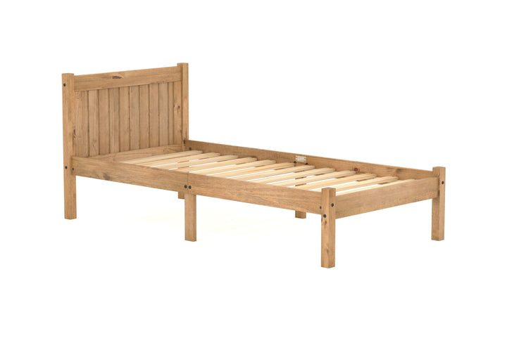 Rio Solid Pine Bed with Slatted Base for Enhanced Support and Airflow