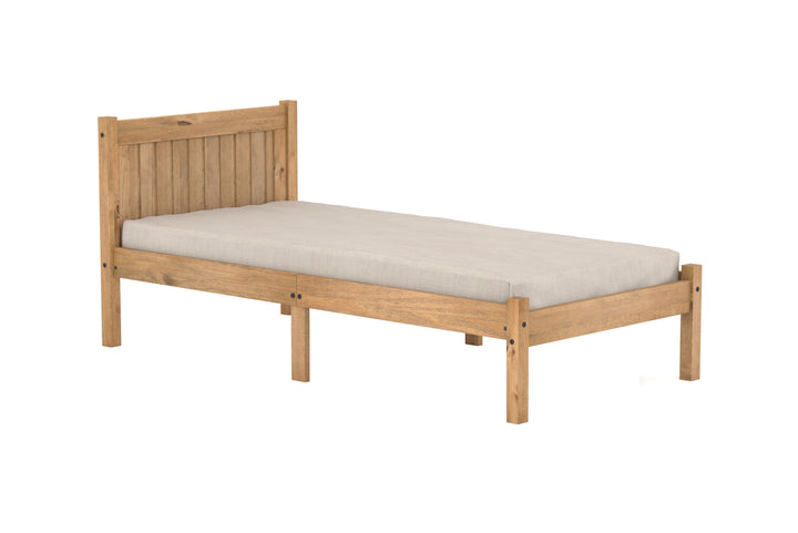 Rio Solid Pine Bed with Slatted Base for Enhanced Support and Airflow