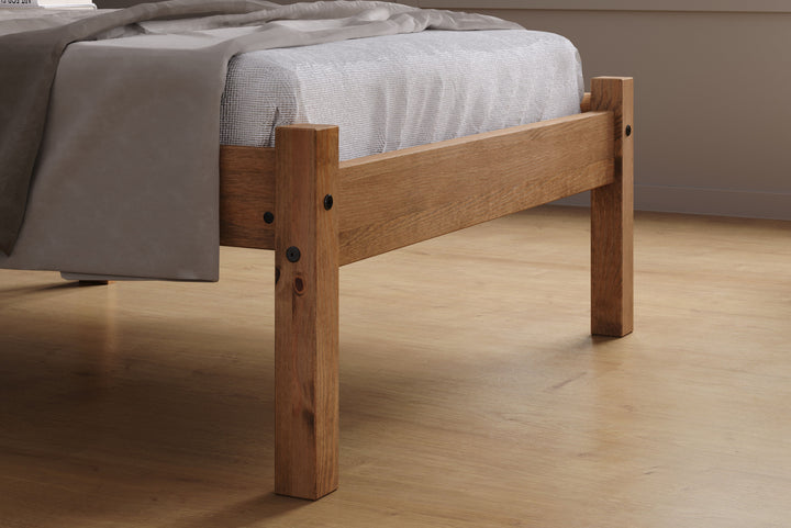 Rio Solid Pine Bed with Slatted Base for Enhanced Support and Airflow