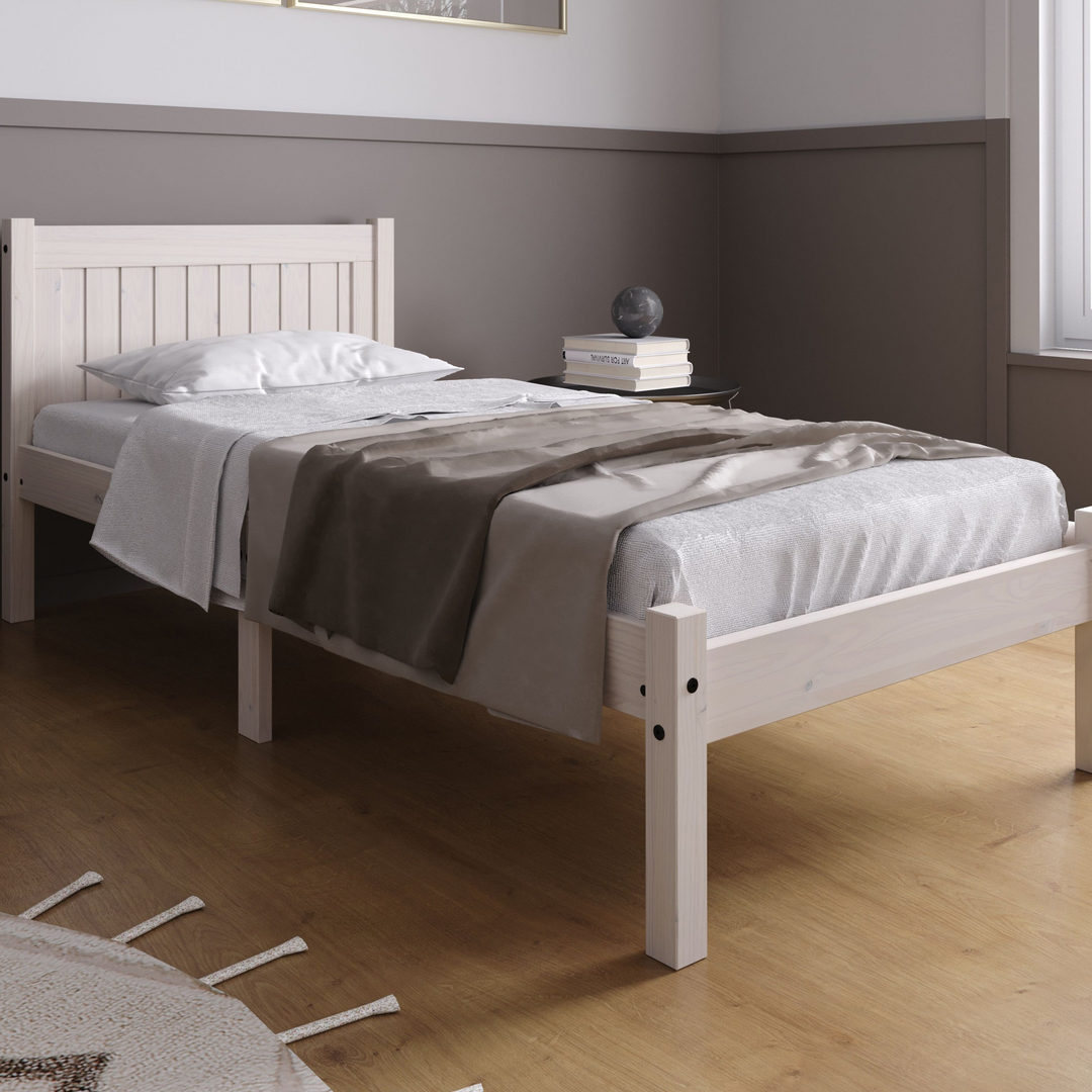 Rio Solid Pine Bed with Slatted Base for Enhanced Support and Airflow