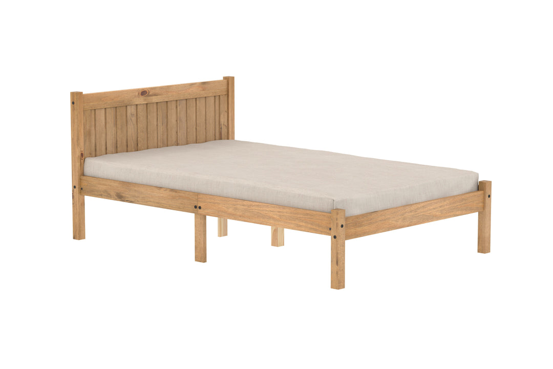 Rio Solid Pine Bed with Slatted Base for Enhanced Support and Airflow
